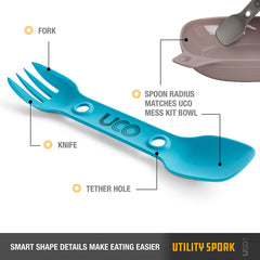 SPORK 4 Pack With Tether