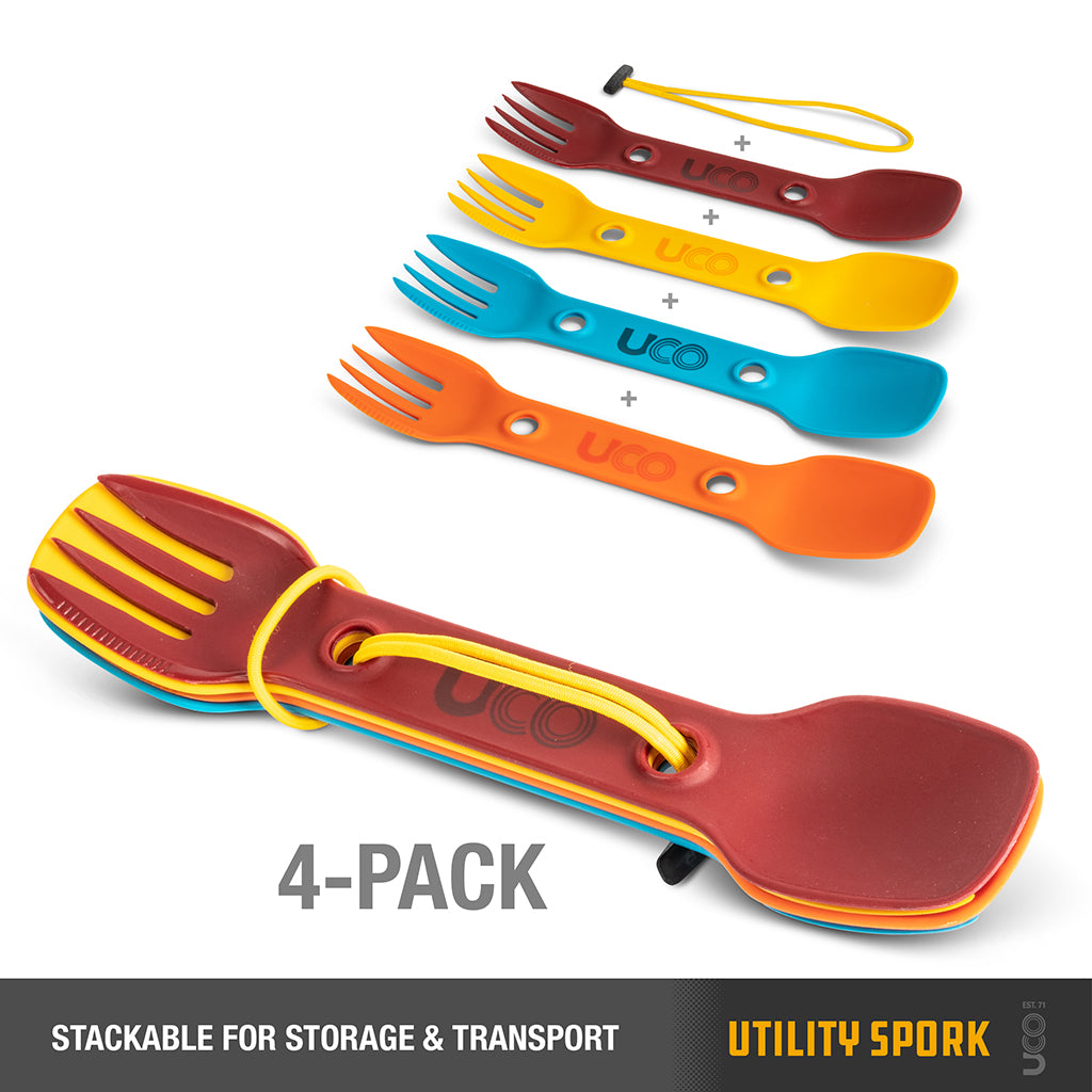 SPORK 4 Pack With Tether