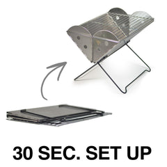 Flatpack Portable Stainless Grill & FirePit